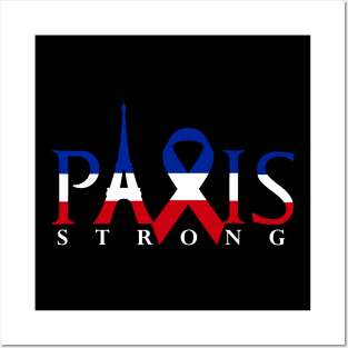 Paris Strong French Flag Eiffel Tower Support Posters and Art